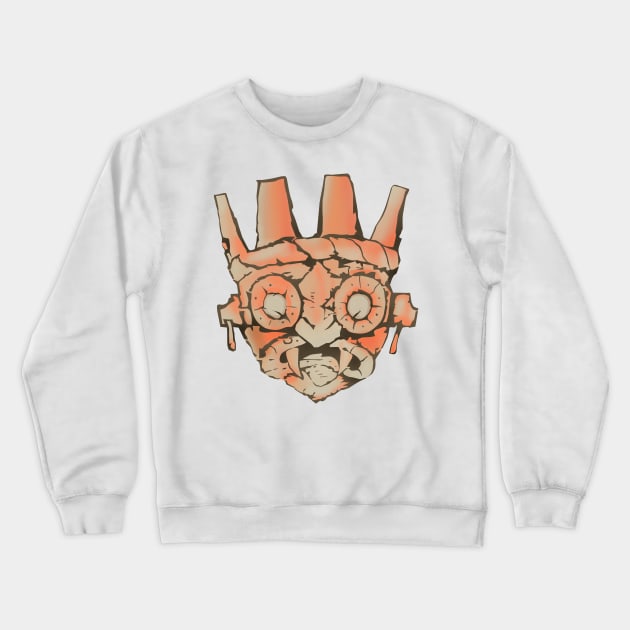 Aztec Mask of Tlaloc Crewneck Sweatshirt by Scud"